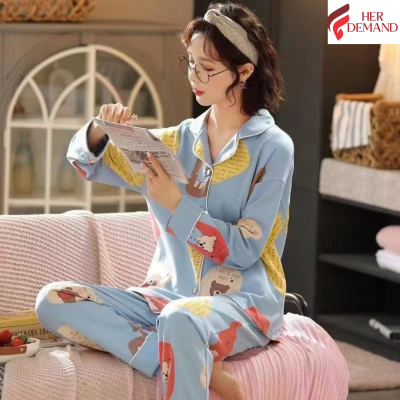 Pajama Sets Women Spring Long-sleeved Simple Soft Stylish Homewear Sleepwear Womens Ins Korean Style Friends Students Harajuku