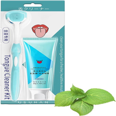Tongue Cleansing Gel With Silicone Brush