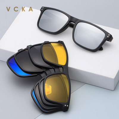 6in1-Multilayer Magnetic Sunglasses- (কালার চেঞ্জিং)