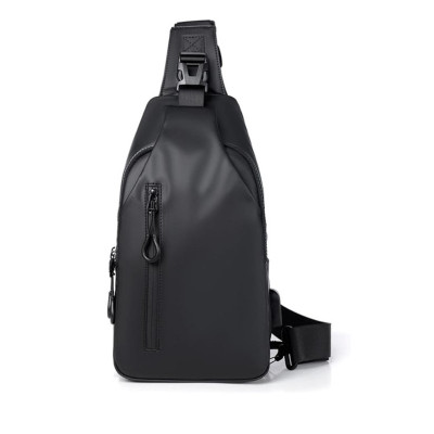 Large-Capacity Messenger Trendy Shoulder Bag (Color :Black)