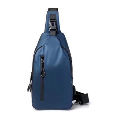 Large-Capacity Messenger Trendy Shoulder Bag (Color :Blue)